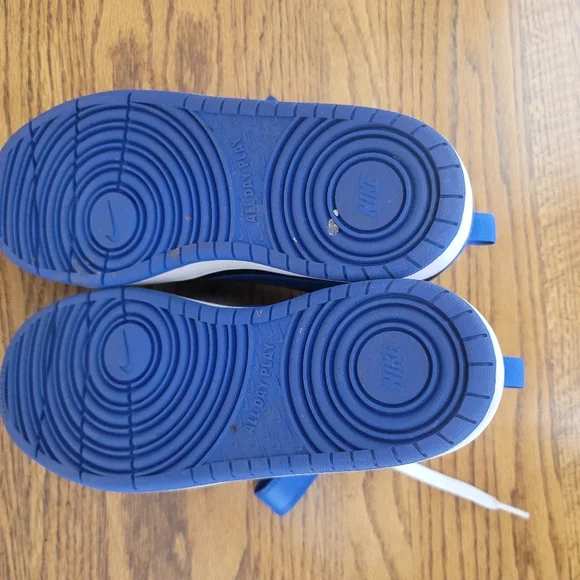 Nike Blue Black White Court Borough Mid High-Top Shoes Kicks Sneakers - Picture 6 of 8